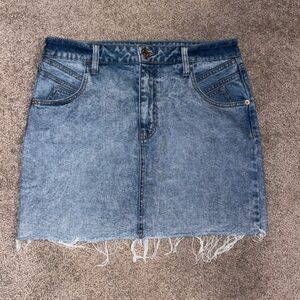 Wild Fable Blue Frayed Mini Skirt